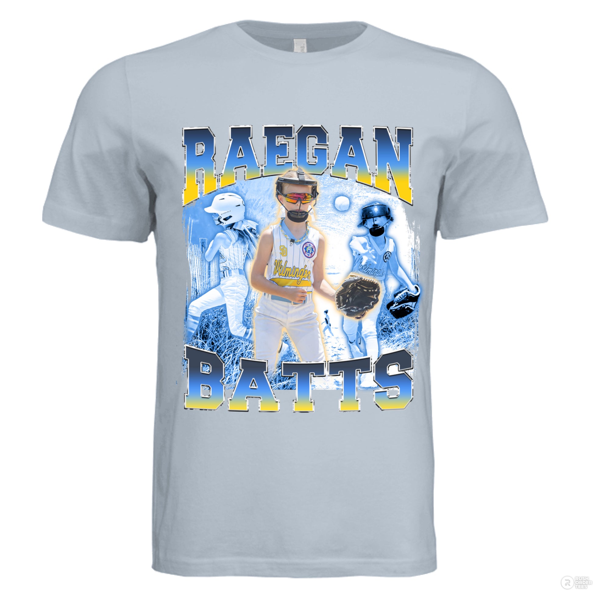 Solid Carolina Blue Triblend - FRONT